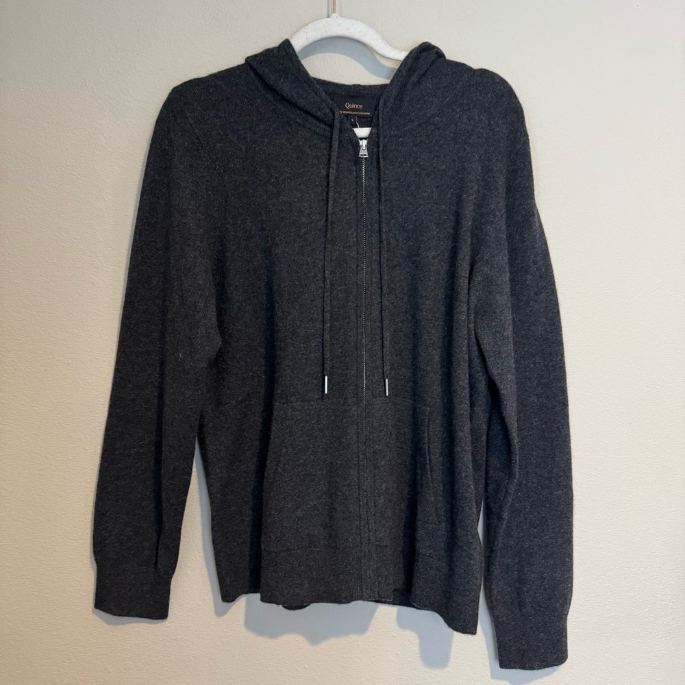 Quince Mongolian Cashmere Full-Zip Hoodie - Picture 3 of 8